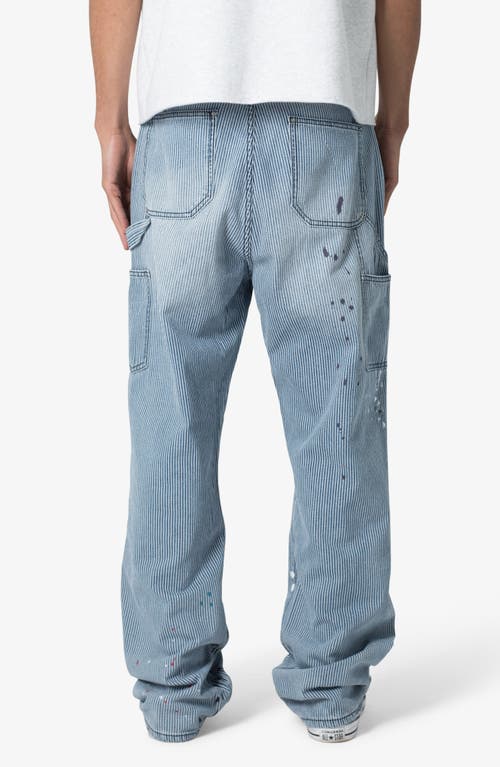 Mnml Ultrabaggy Stripe Denim Carpenter Pants In Grey