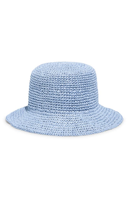 Shop Madewell Straw Bucket Hat In Distant Peri