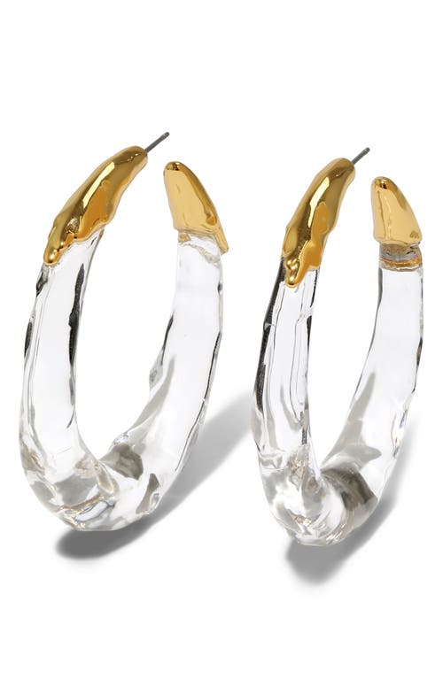 Alexis Bittar Lucite Molten Hoop Earrings in Gold at Nordstrom