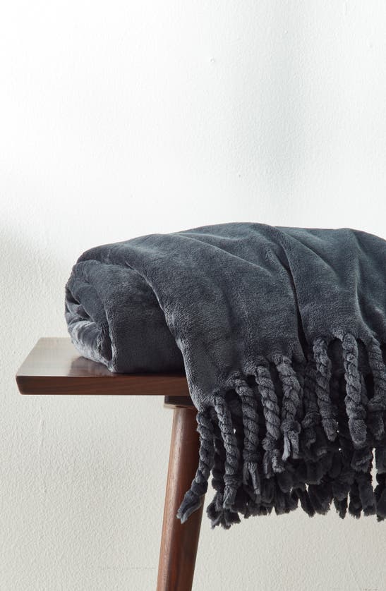 Shop Nordstrom Bliss Plush Throw Blanket In Grey Magnet