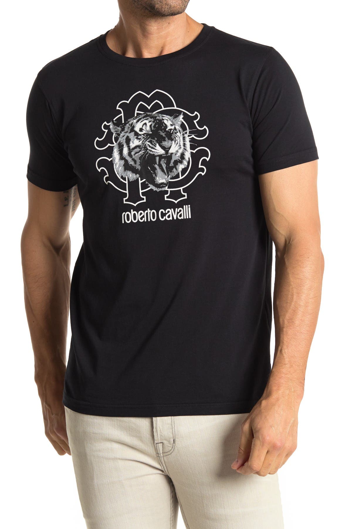 Roberto Cavalli | Tiger Graphic Crew Neck T-Shirt | Nordstrom Rack