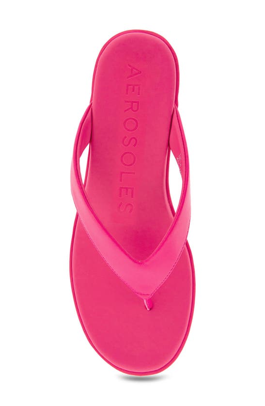 Shop Aerosoles Isha Wedge Flip Flop Sandal In Virtual Pink Pu