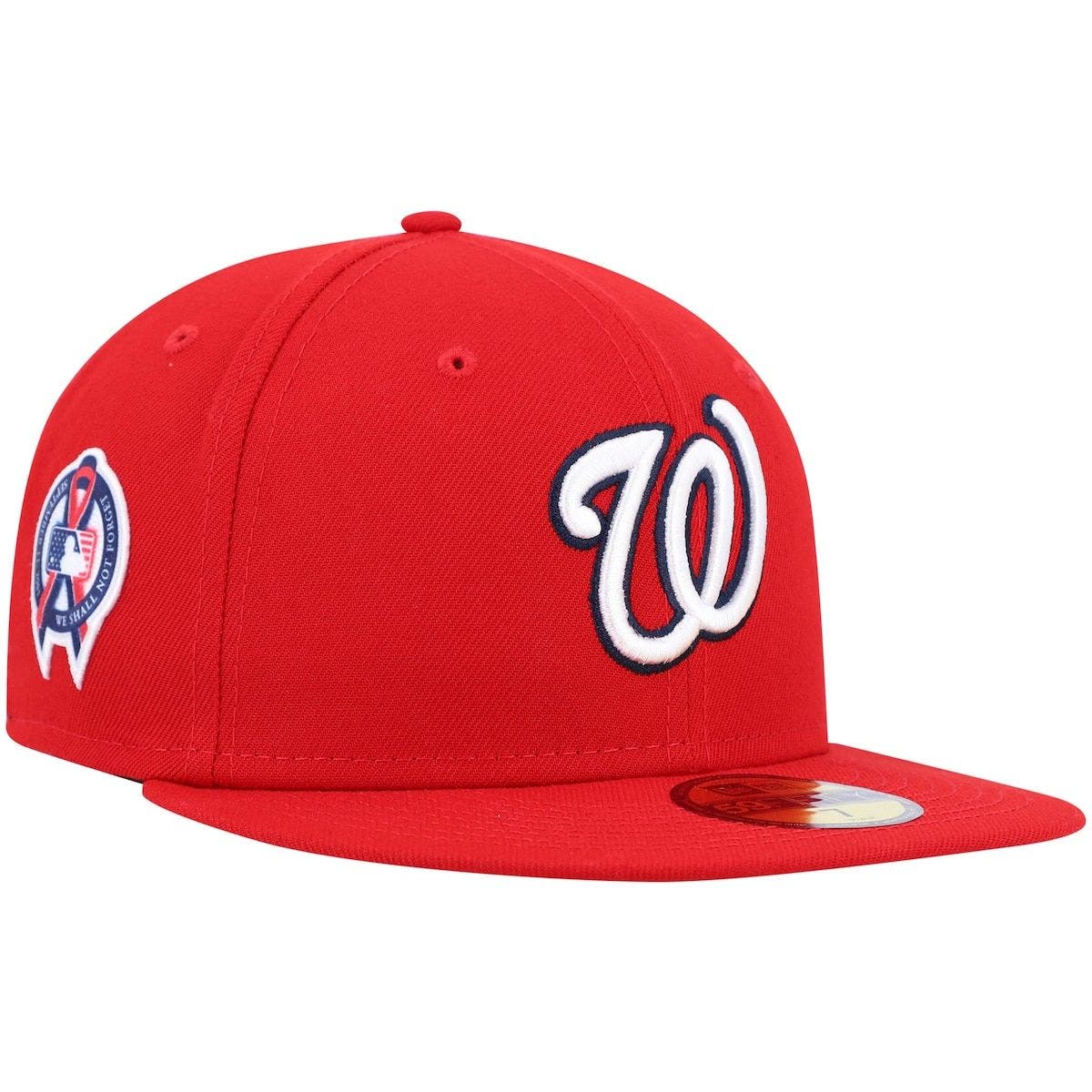 washington nationals fitted hat side patch