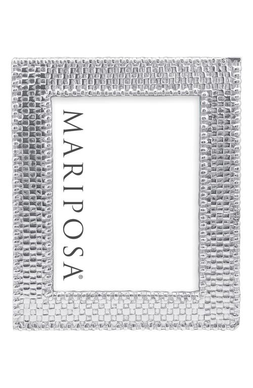 Mariposa Basket Weave Recycled Aluminum Picture Frame In Silver