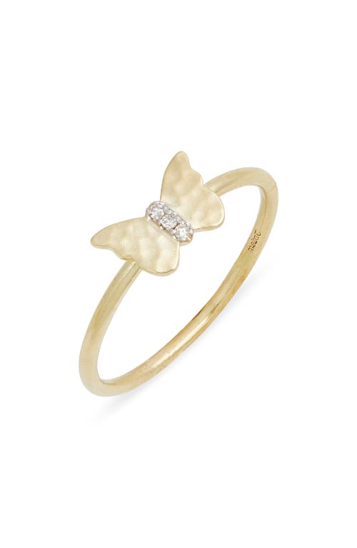 Meira T Butterfly Diamond Ring In Yellow