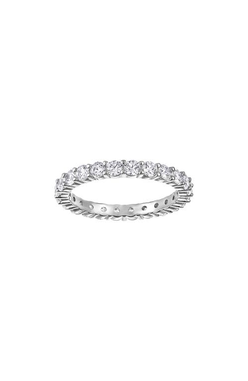 Swarovski Women's Vittore Xl Rhodium-plated & Cubic Zirconia Ring In Silver/clear Crystal