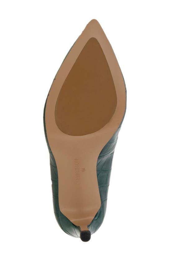 Kenneth Cole Aundrea Pointed Toe Pump In Emerald Croco