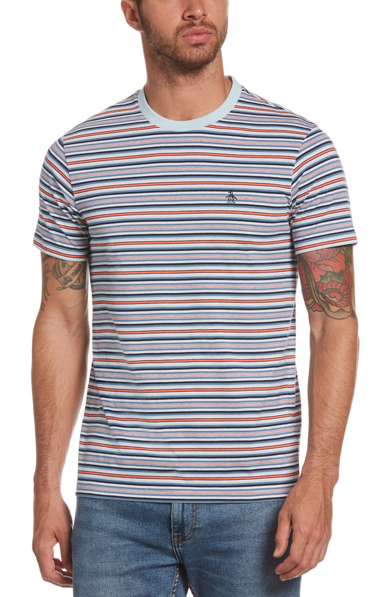 Original Penguin Stripe Ringer T-Shirt, Main, color, 