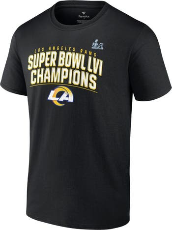 Men's Fanatics Branded Black Los Angeles Rams Super Bowl LVI Champions  Schedule T-Shirt