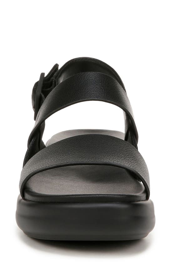 Shop Naturalizer Coast Slingback Platform Sandal In Tumbled Black Faux Leather