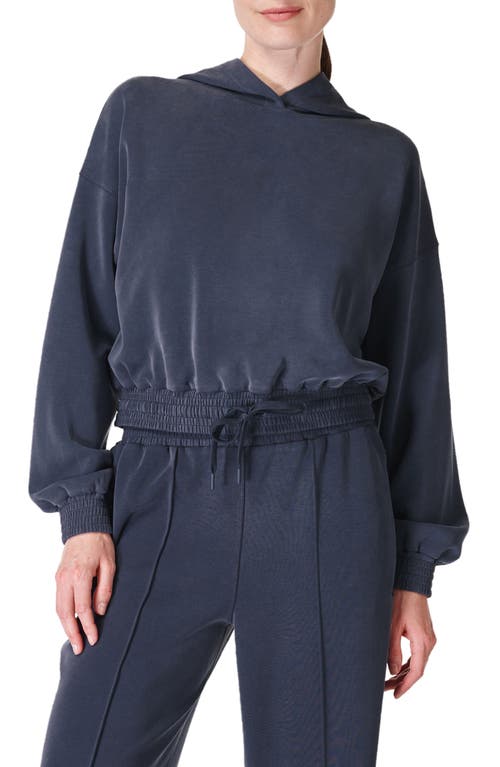 Sweaty Betty Sand Wash Cloud Weight Crop Hoodie at Nordstrom,
