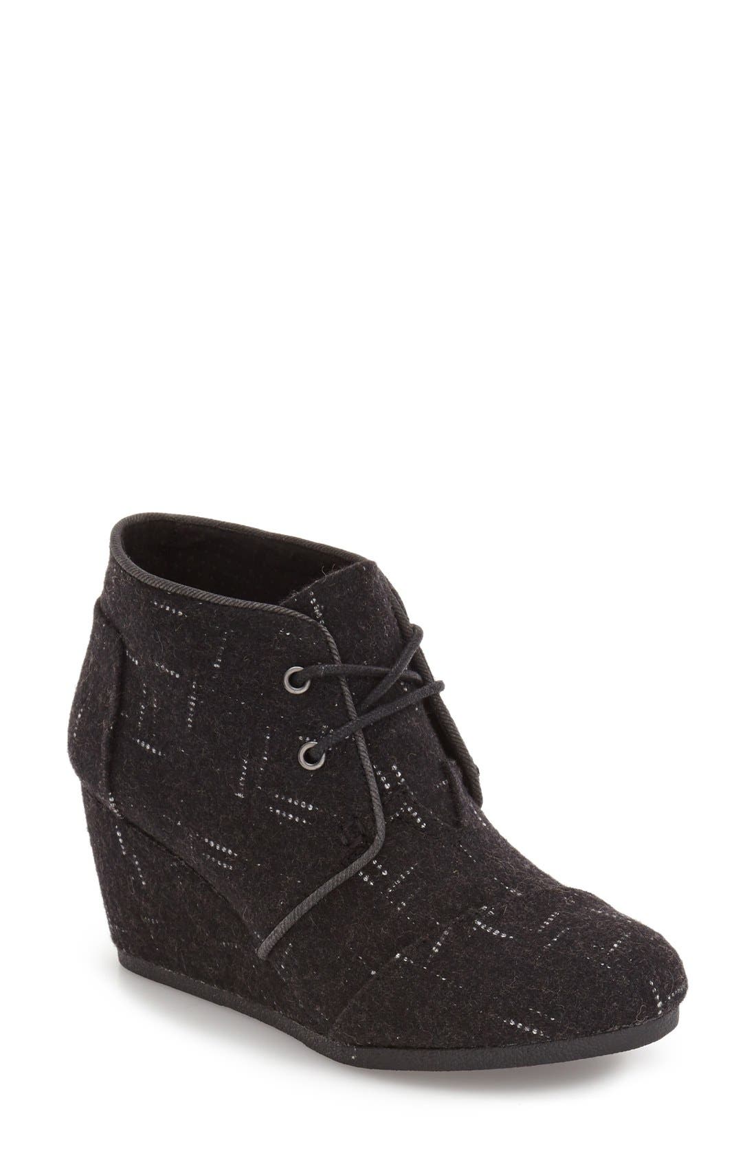 toms desert wedge bootie