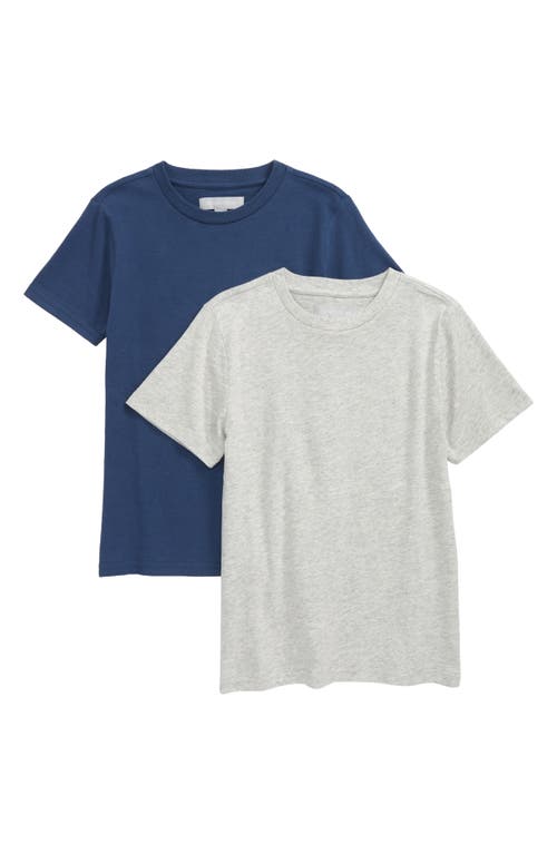 Nordstrom Core 2-Pack Organic Cotton T-Shirts in Navy- Grey Pack