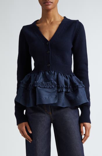 Cardigan peplum hotsell