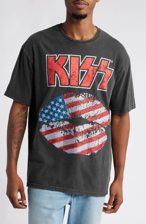 Shop Philcos Kiss Alive! Tour Glitter Graphic T-shirt In Black