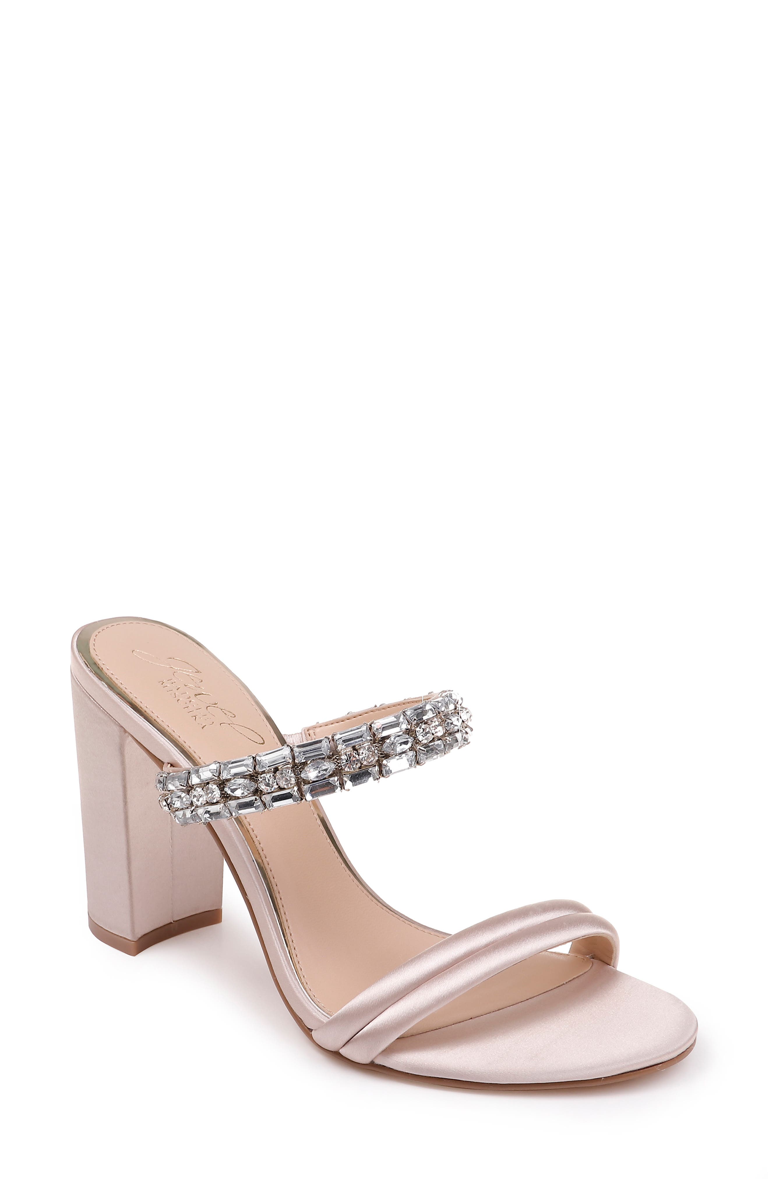 Jewel Badgley Mischka Katherine Embellished Sandal, Beige