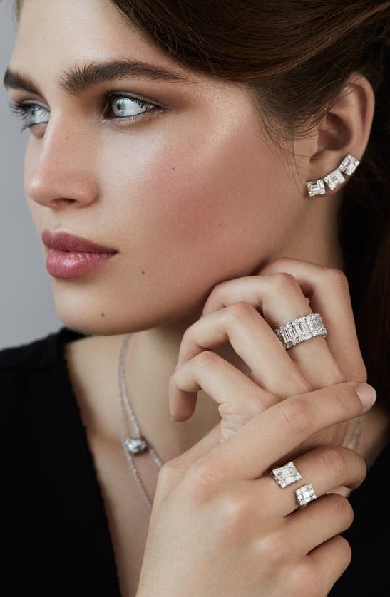Mindi Mond Clarity Dual Cube Diamond Ring In 18k Wg