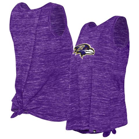 Women's New Era Purple/Black Baltimore Ravens Space Dye Scoop Neck