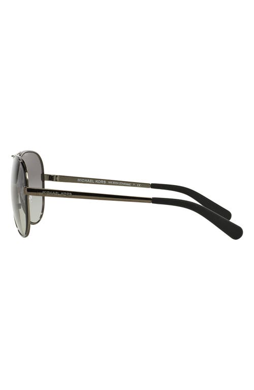 Michael Kors Collection 59mm Aviator Sunglasses In Gunmetal/black/grey Gradient
