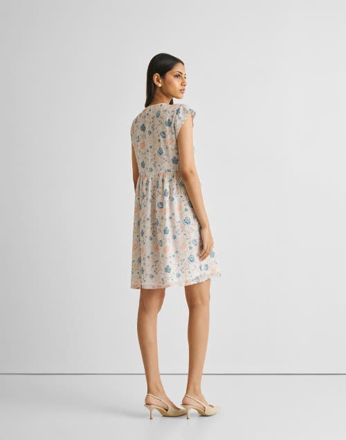 Reistor Cap Sleeved Short Dress In Azalea Allure