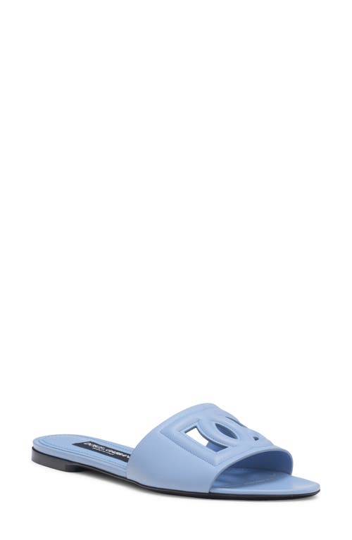 Dolce & Gabbana Blue Bianca Dg Millennials Logo Sandals In 80204 Giallo