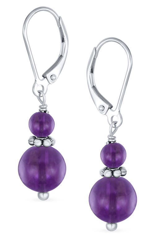 Bling Jewelry Resin Drop Earrings In Purple