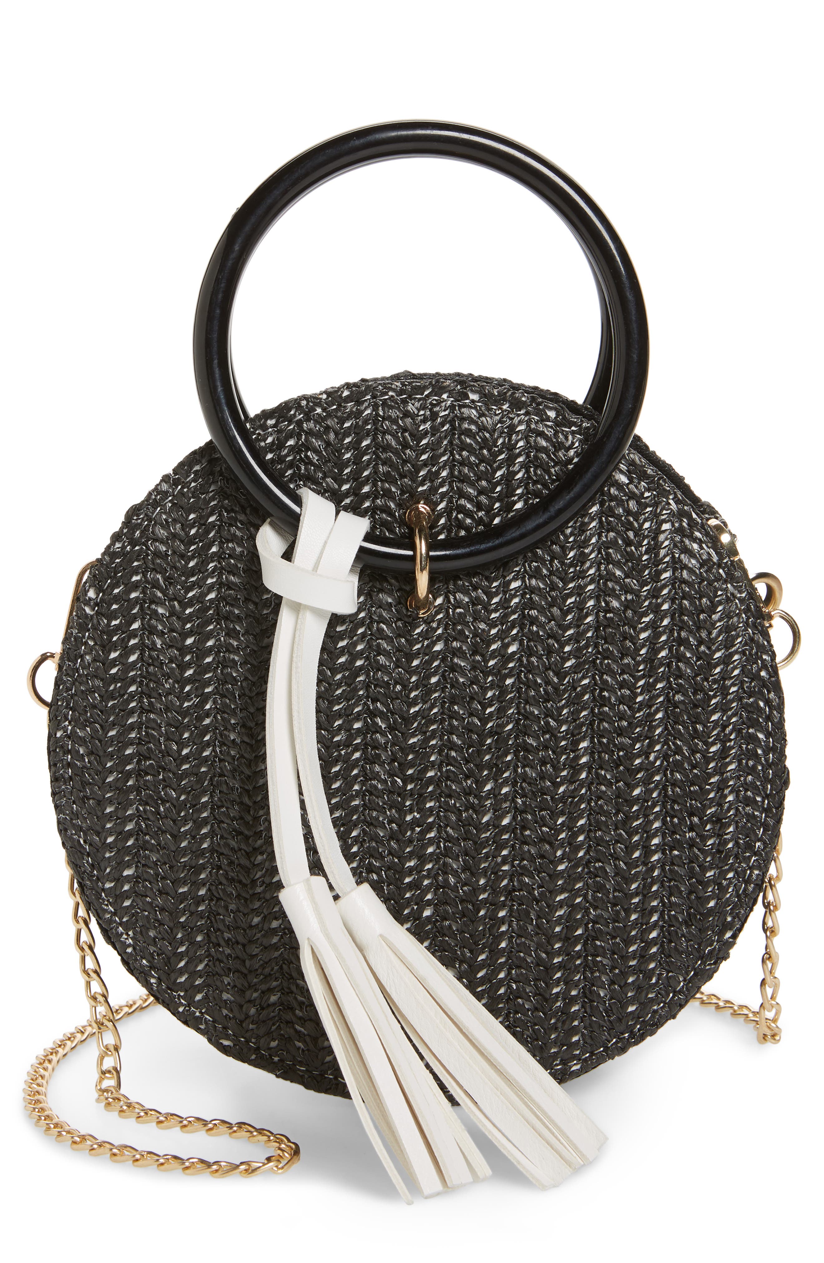 Knotty Round Straw Crossbody Bag Nordstrom