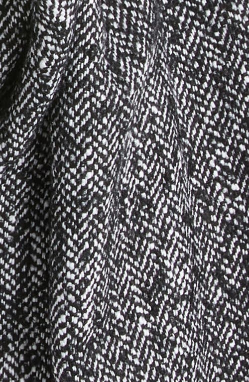 Clifton Wilson Herringbone Wool Scarf In Dark Gray