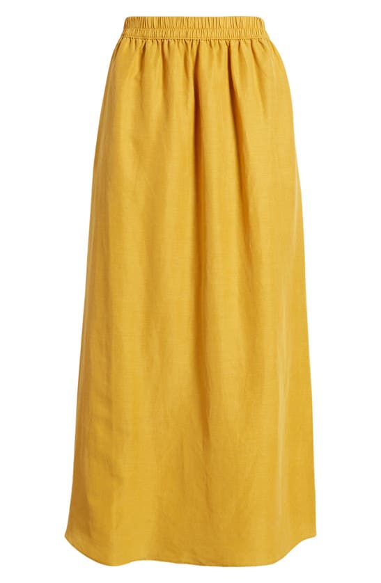 Shop Nordstrom Pull-on Midi Skirt In Yellow Myth