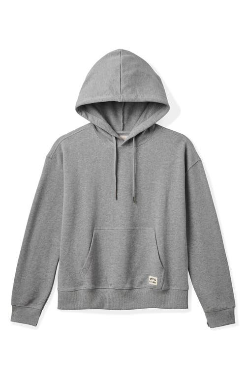 Shop Brixton Cotton French Terry Hoodie In Heather Grey