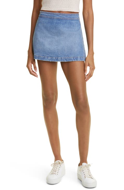 Women's Mini Jean & Denim Skirts