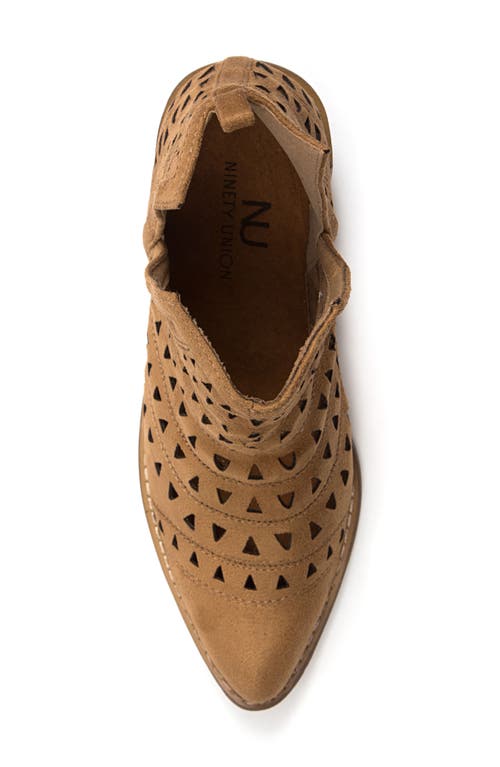 Ninety Union Chicago Perforated Ankle Boot In Tan