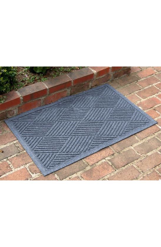 Shop Bungalow Flooring Waterhog Diamonds Floor Mat In Bluestone