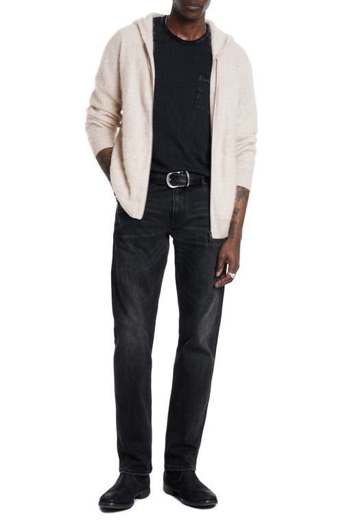 JOHN VARVATOS JOHN VARVATOS CATHERINE HOODED CASHMERE ZIP CARDIGAN