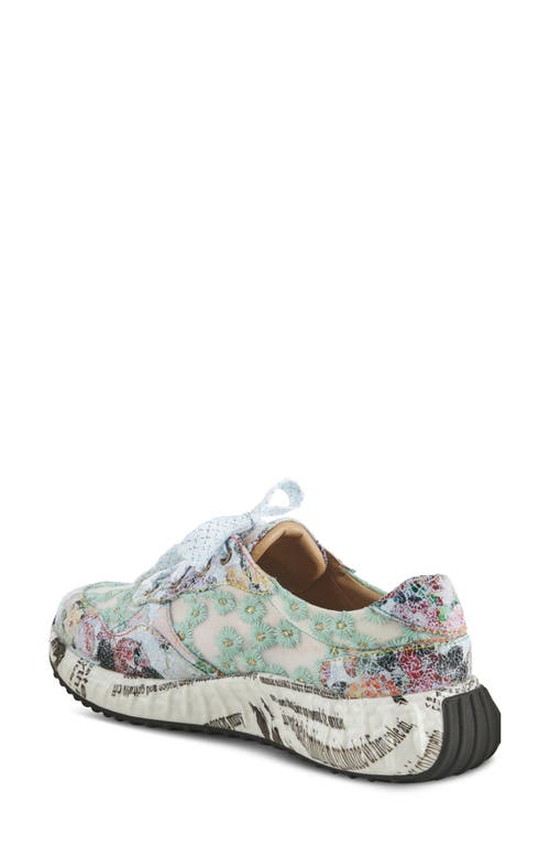 L'artiste By Spring Step Daisymae Embroidered Sneaker In Blue Multi