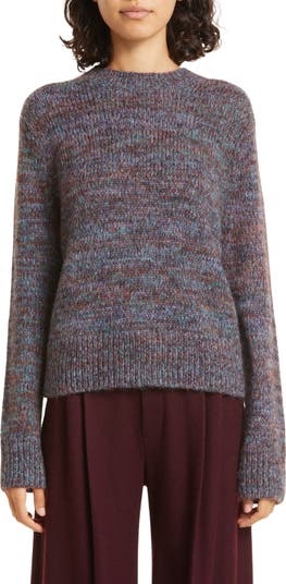 Lafayette 148 New York Women’s Size XL Brown Marled Wool online Blend Crewneck Sweater