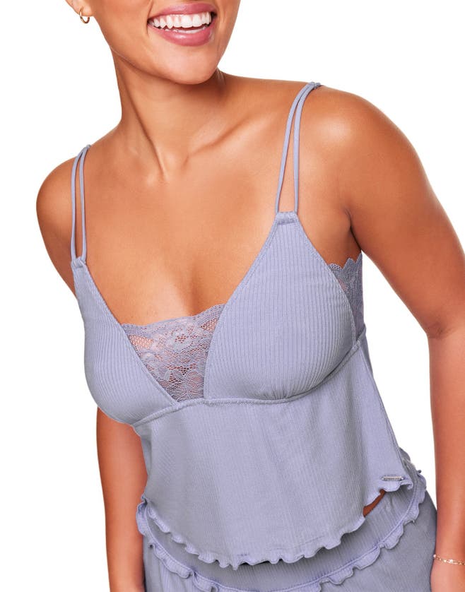 Adore Me Valencia Pajama Cami And Pants Set In Medium Purple