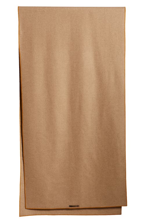 Clifton Wilson Solid Cashmere Scarf In Tan