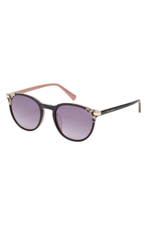 Ted Baker London 52mm Round Sunglasses In Black