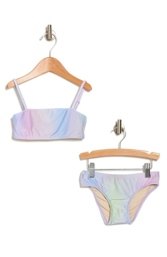 Shop Pq Swim Kids' Gigi Tie Dye Two-piece Bikini In Borealis
