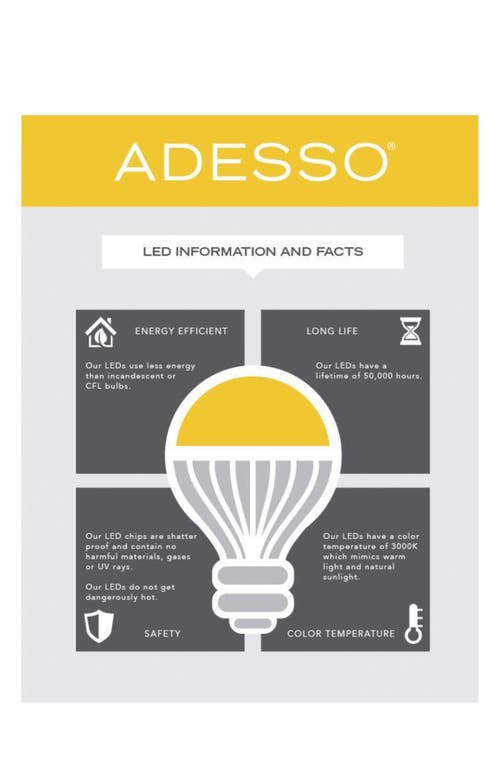 Adesso Lighting Reader Led Floor Lamp In Antique Brass