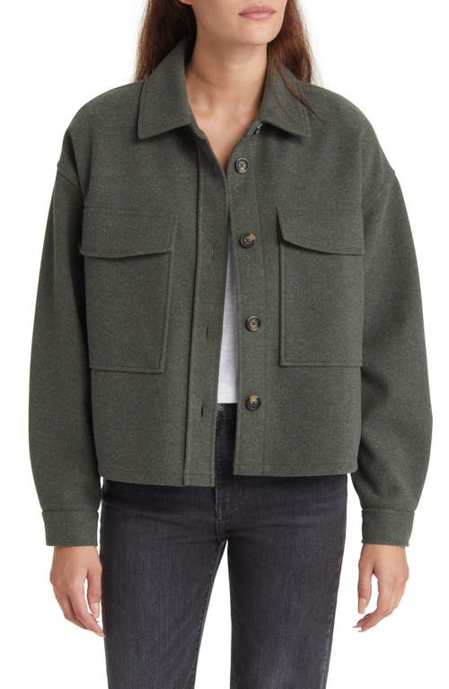 beachlunchlounge Double Face Crop Jacket in Olive Heather