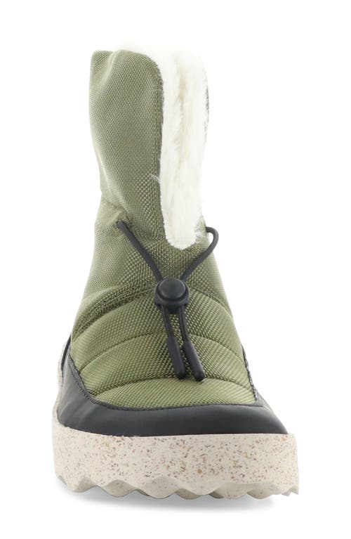 Shop Asportuguesas By Fly London Faux Fur Lined Duck Boot In Army Gravity/faux Fur