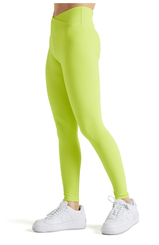 Shop Electric Yoga Rib Legging In Lime Punch