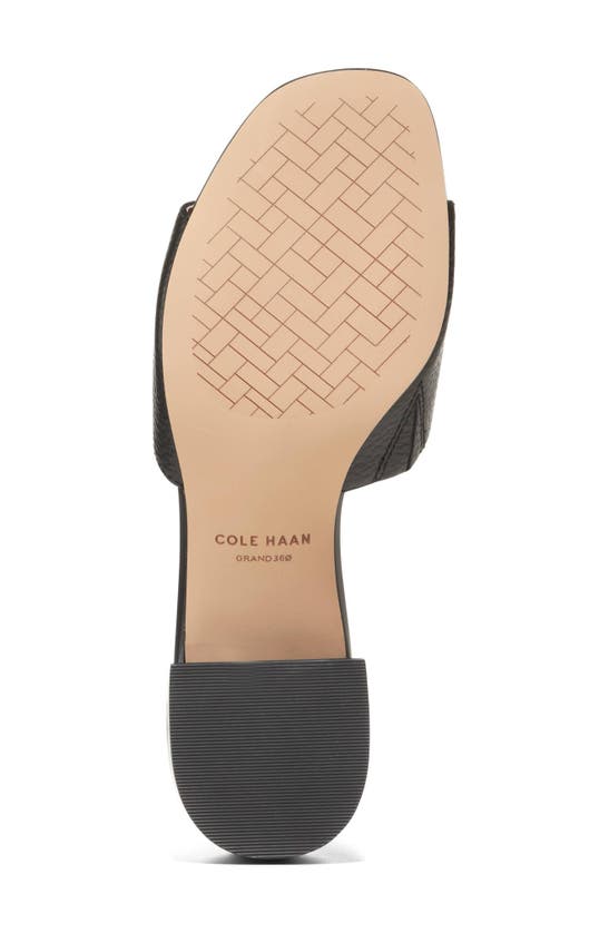 Shop Cole Haan Calli Single Band Block Heel Slide Sandal In Black Ltr