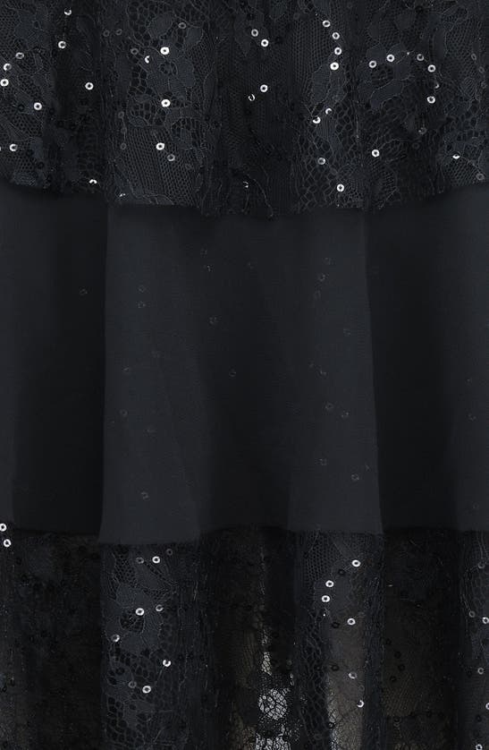 Shop Mistress Rocks Mid Rise Tiered Miniskirt In Black