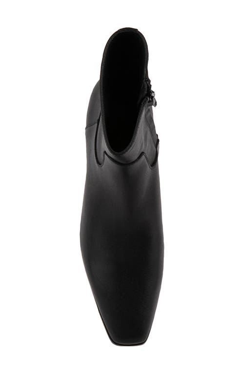 Steve Madden Dusty Zipper Block Heel Booties In Black Leather