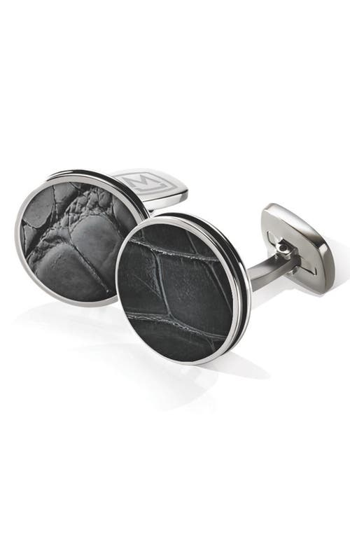 Shop M Clip M-clip® Alligator Cuff Links In Stainless Steel/black