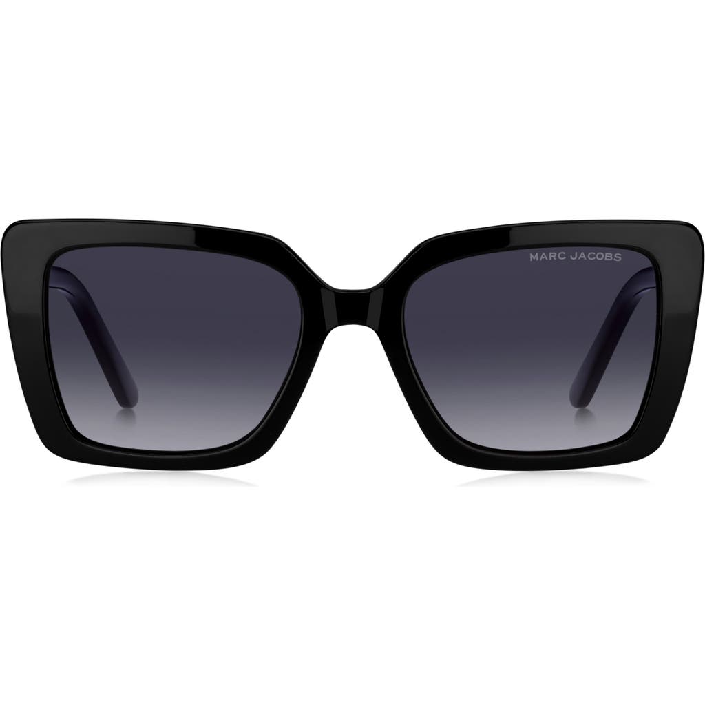 Marc Jacobs 52mm Gradient Square Sunglasses In Black