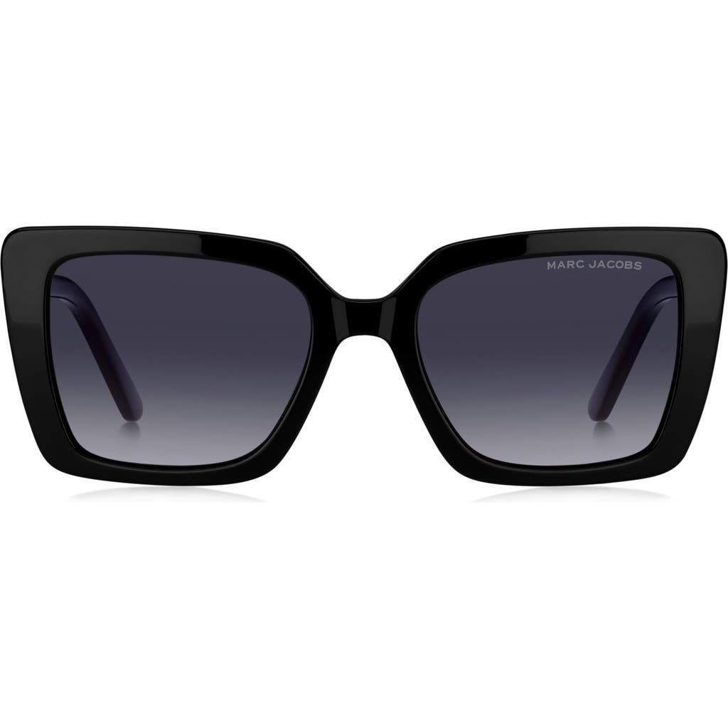 Shop Marc Jacobs 52mm Gradient Square Sunglasses In Black/grey Shaded